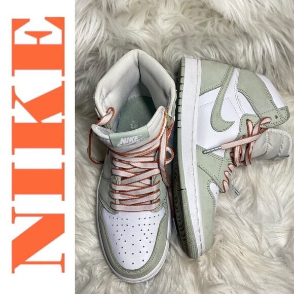 NIKE Air Jordan 1 High OG "Seafoam" Sneakers, Size 8 - Picture 2 of 13